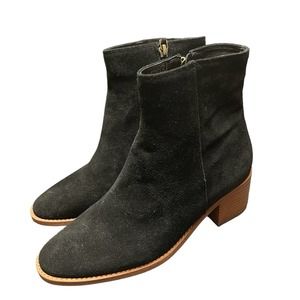 Soludos Venetian bootie black suede leather womens shoe‎ size 7